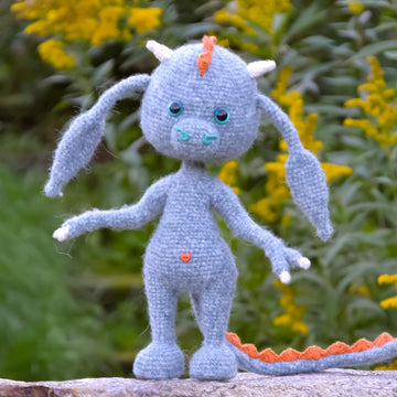Little Dinosaur boy Crochet Pattern, amigurumi toy PDF, Language - English