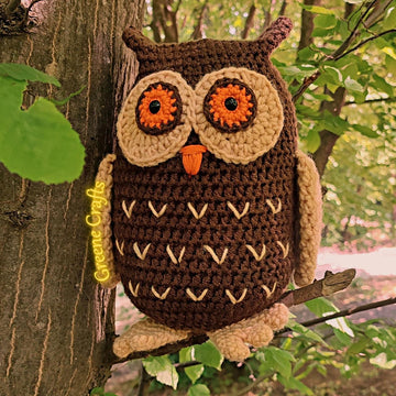 Forest Owl - Toy or Doorstop Crochet Pattern