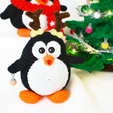 Crochet Christmas Penguin Set – Amigurumi Penguins, Holiday Tree, Ladder and Festive Decor (PDF)