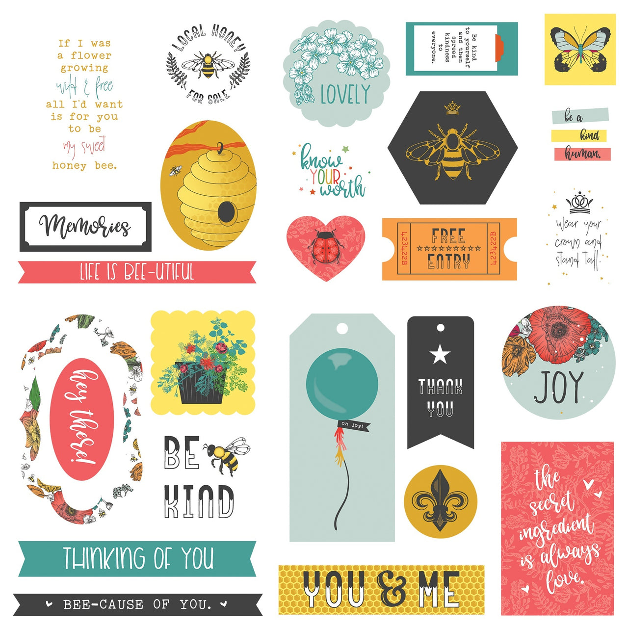 Photoplay Paper Wild Honey Ephemera Cardstock Die-Cuts - 628244
