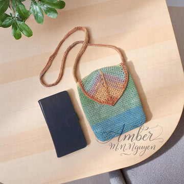 Leafy Cross-body Phone Bag Crochet Pattern - Digital Download