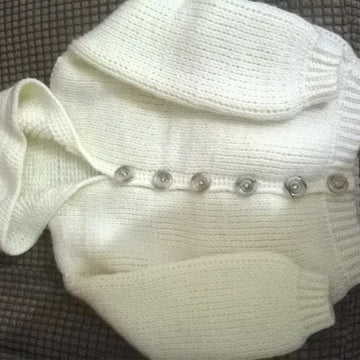Tunisian hooded sweater
