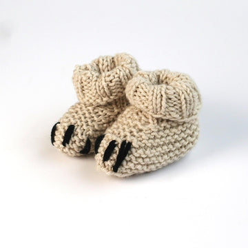 Easy baby bear hat, booties & mittens