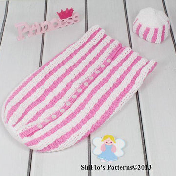 231- Pleated Baby Cocoon Crochet Pattern #231