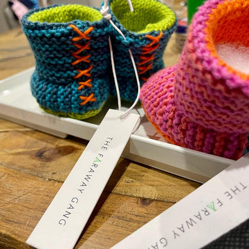 Stripey Baby Booties