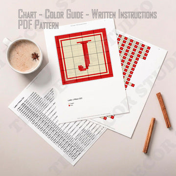 J First Letter Pillow Cover CROCHET PATTERN