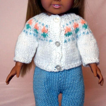 Weekend Casual Sweaters -  Knitting Patterns fit American Girl and other 18-Inch Dolls