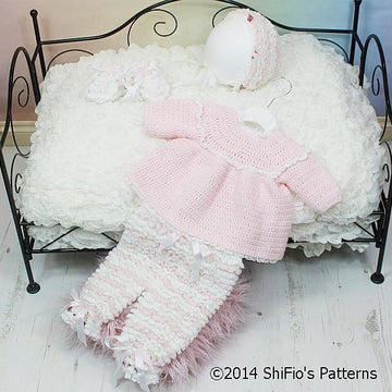 Baby Ruffled Trousers & Angel Top Crochet pattern #125