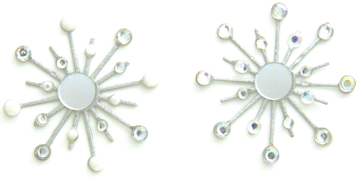 Karen Foster Sparkle Burst Brads 1.25" 6/Pkg - Mirrors