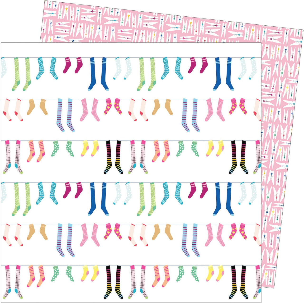 American Crafts Damask Love Write At Home Double-Sided Cardstock 12"X12" 25/Pkg - Perfect Pairs