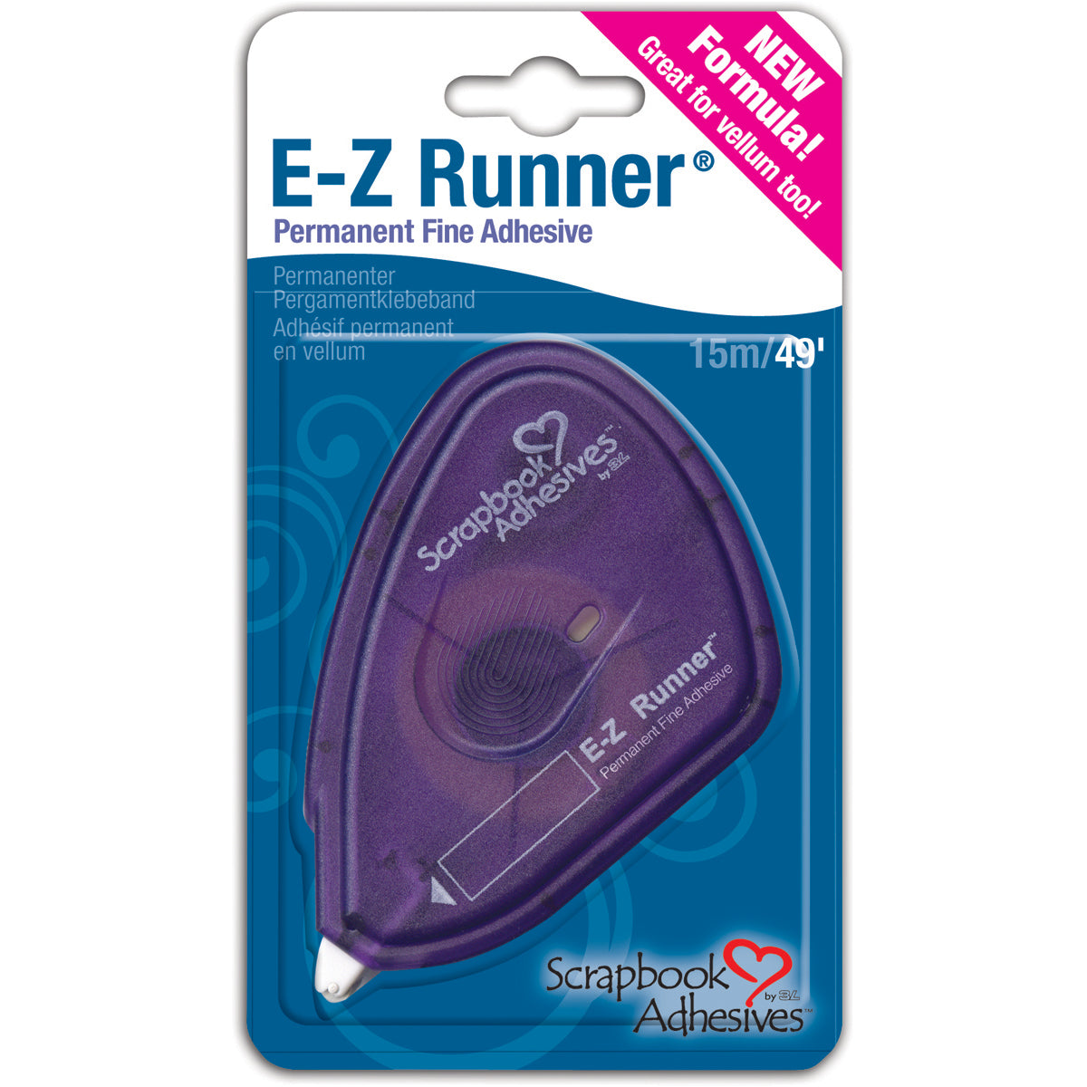 3L Scrapbook Adhesives E-Z Runner Fine Adhesive - Permanent, .375"X49'