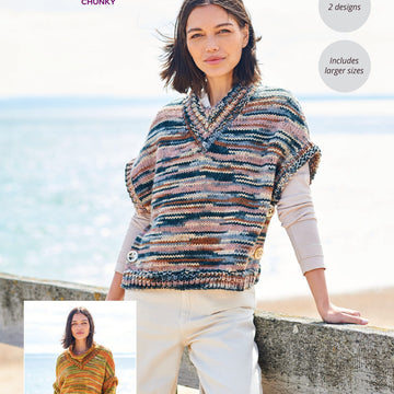 Poncho and Sweater in Stylecraft For the Love of Stripes - 10093 - Downloadable PDF