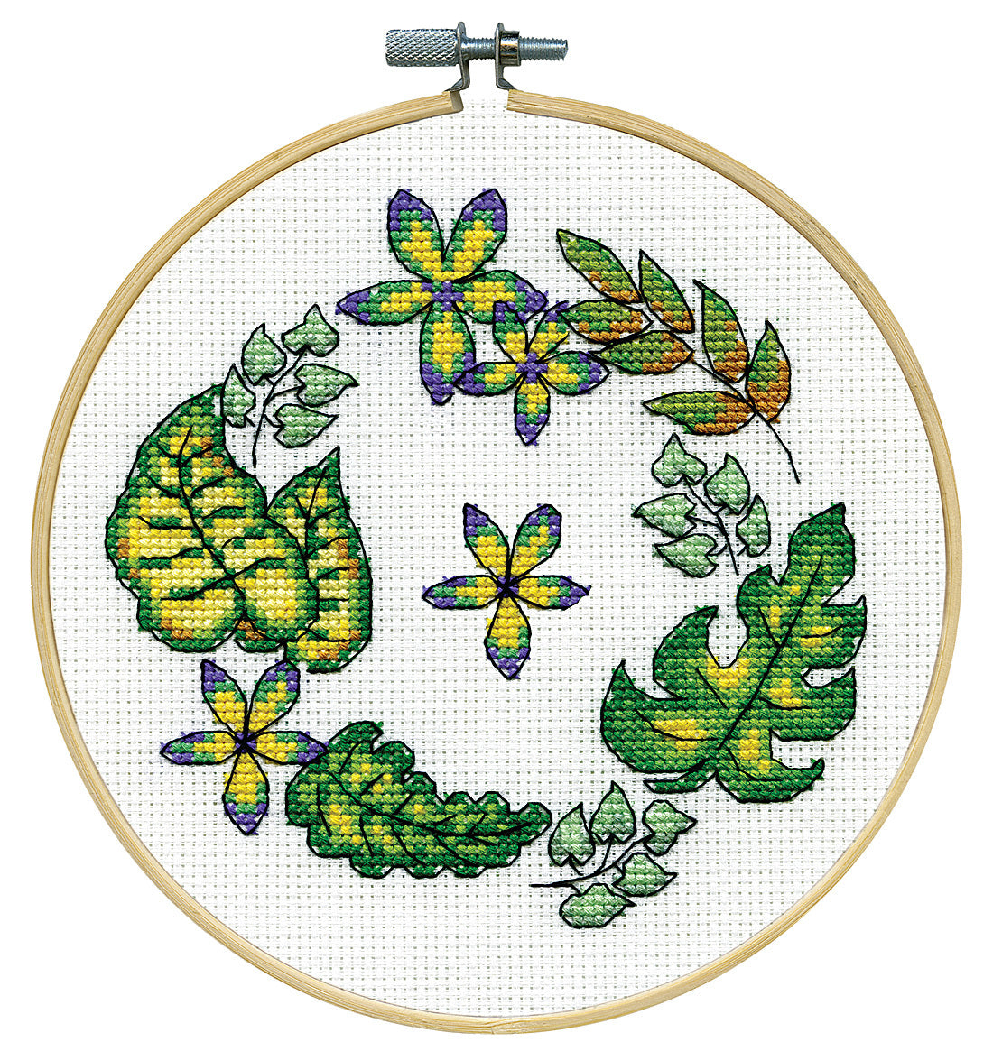 Design Works Ferns Cross Stitch Kit - 8in Round