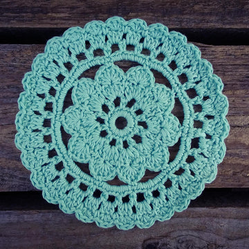 Flower Coaster Doily Written Pattern