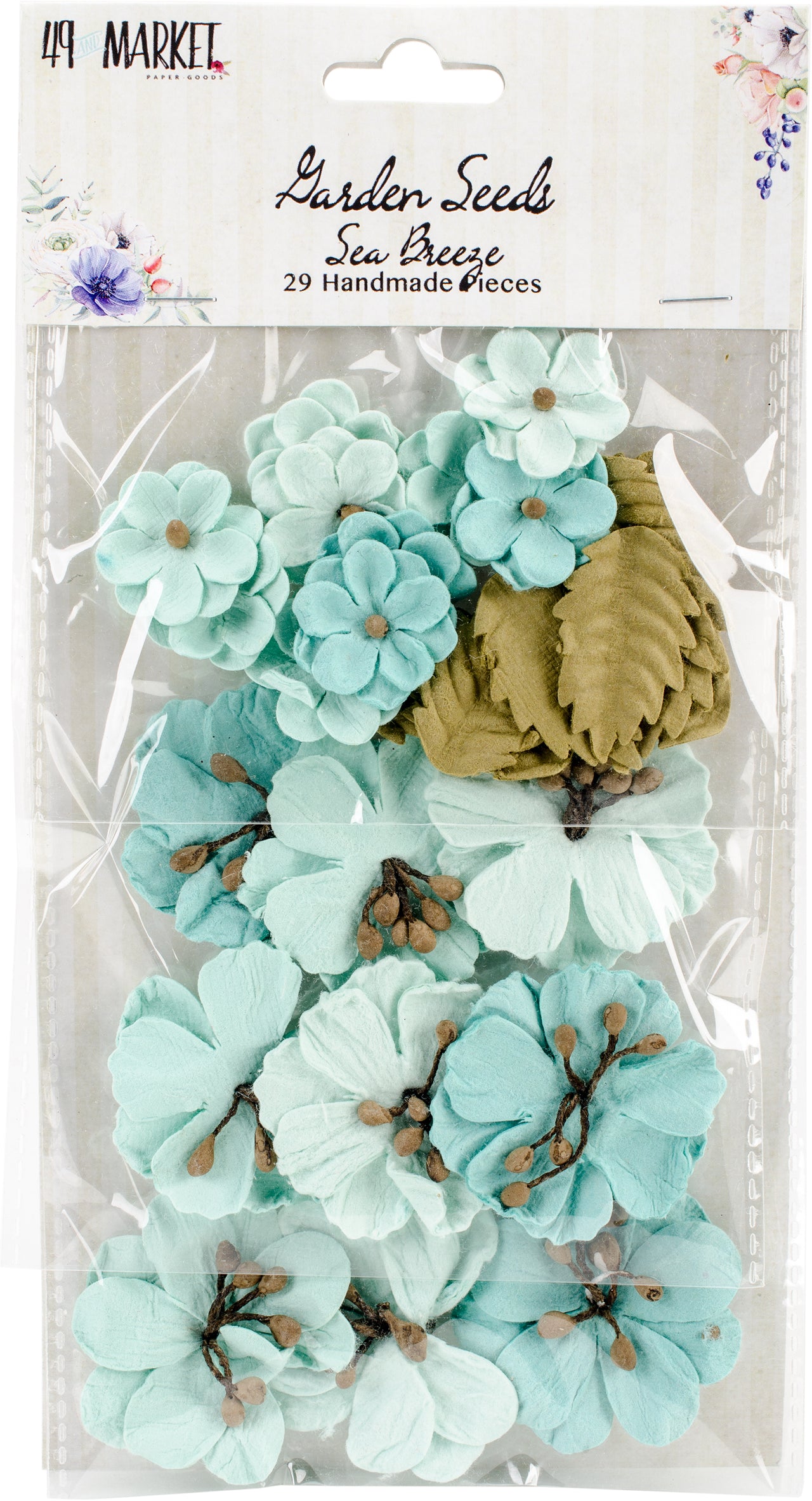 49 And Market Garden Seed Flowers 29/Pkg - Sea Breeze, .75" - 1.5"