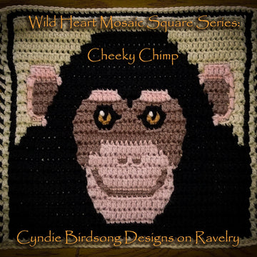 Wild Heart Mosaic Crochet square - Cheeky Chimp