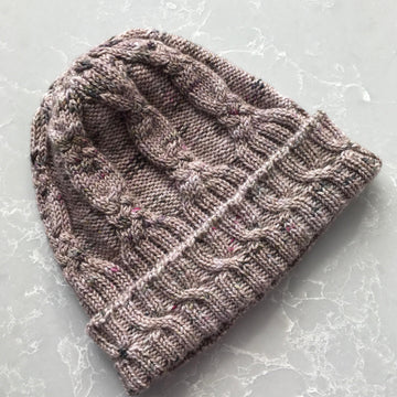 Boysenberry Ripple Cabled Hat TJD41
