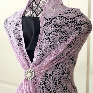 Rectangle lace shawl "Malva"