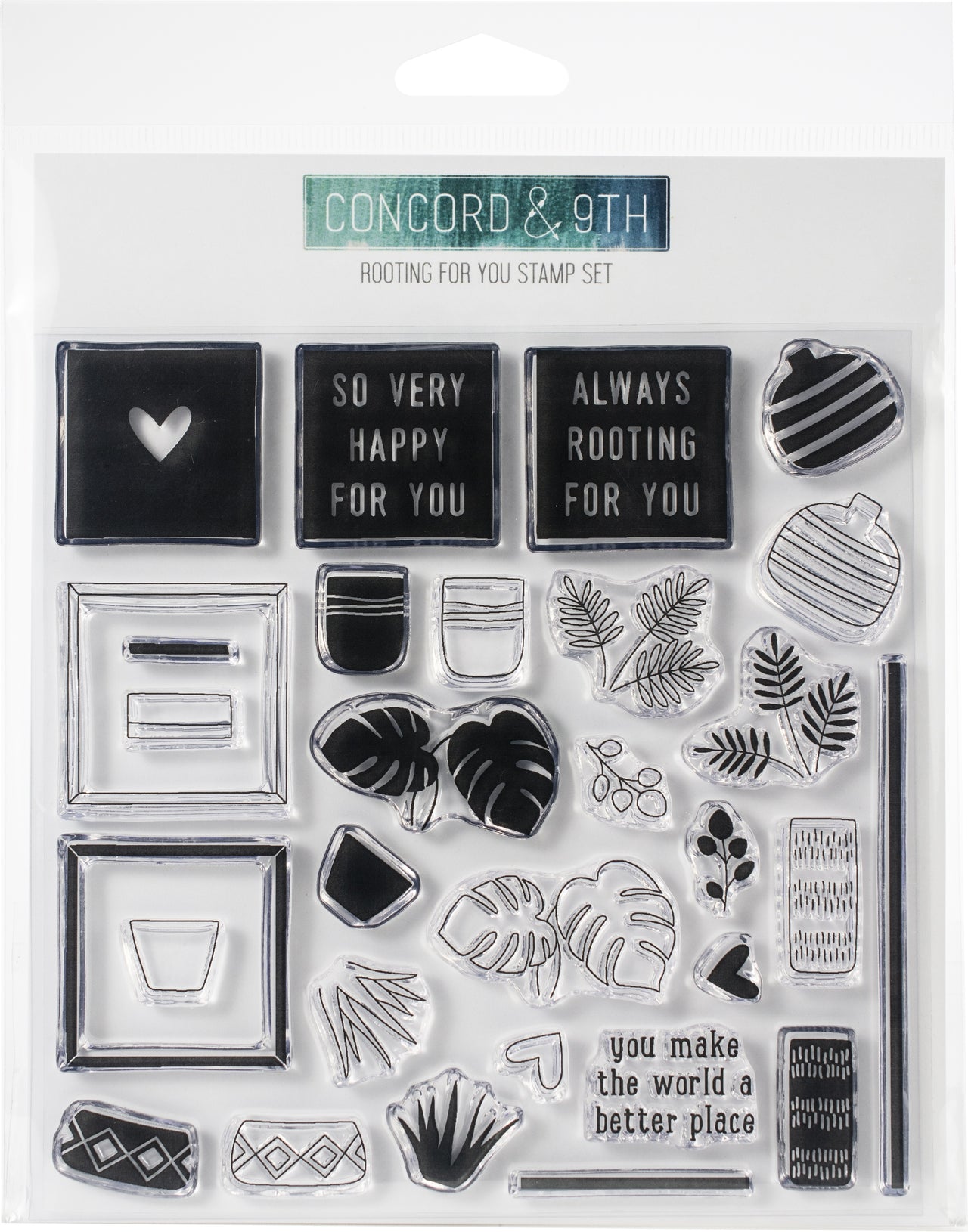 Concord & 9th Clear Stamps 6"X6" - Rooting For You