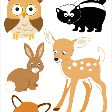 Trends International SandyLion Essentials Dimensional Stickers - Woodland Animals