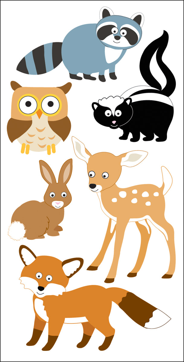 Trends International SandyLion Essentials Dimensional Stickers - Woodland Animals