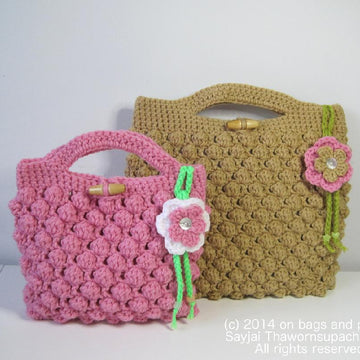 Bobble Bag Crochet Pattern in 2 Sizes