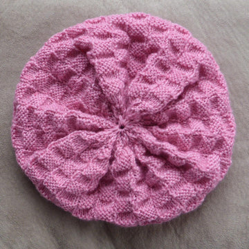 Audrey - 8ply block stitch slouchy beanie, sizes 2 years to lady