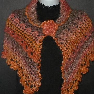 Vibrant Orange Shawl