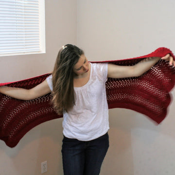 C05 Knit Ripple Wrap Shawl