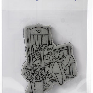Stampendous Cling Stamp - Cat In Rocker