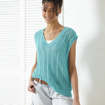 Ladies Sweater & Tank P6186 in King Cole Bamboo Cotton DK - Leaflet