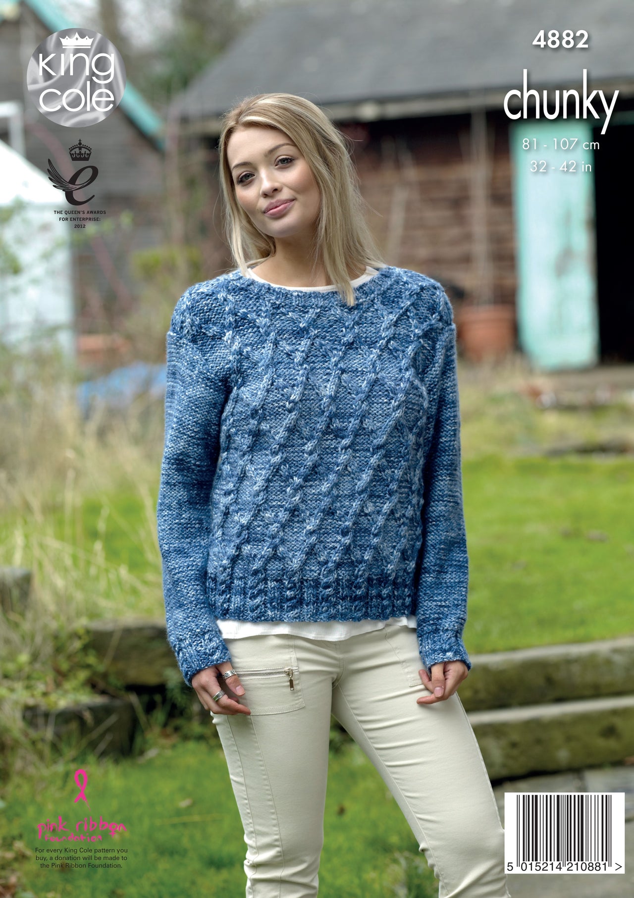 Sweater & Cardigan in King Cole Big Value Tonal Chunky - 4882 - Leaflet