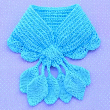 Velvet Scarf ( Leaves / Keyhole / Ascot / Pull-Through / Vintage / Stay On Scarf Knitting Pattern )