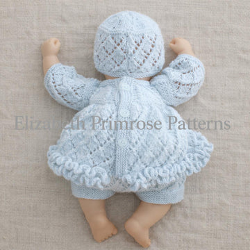 Lacy Diamonds Doll Angel Top Set Knitting Pattern P58 – Elizabeth Primrose Patterns