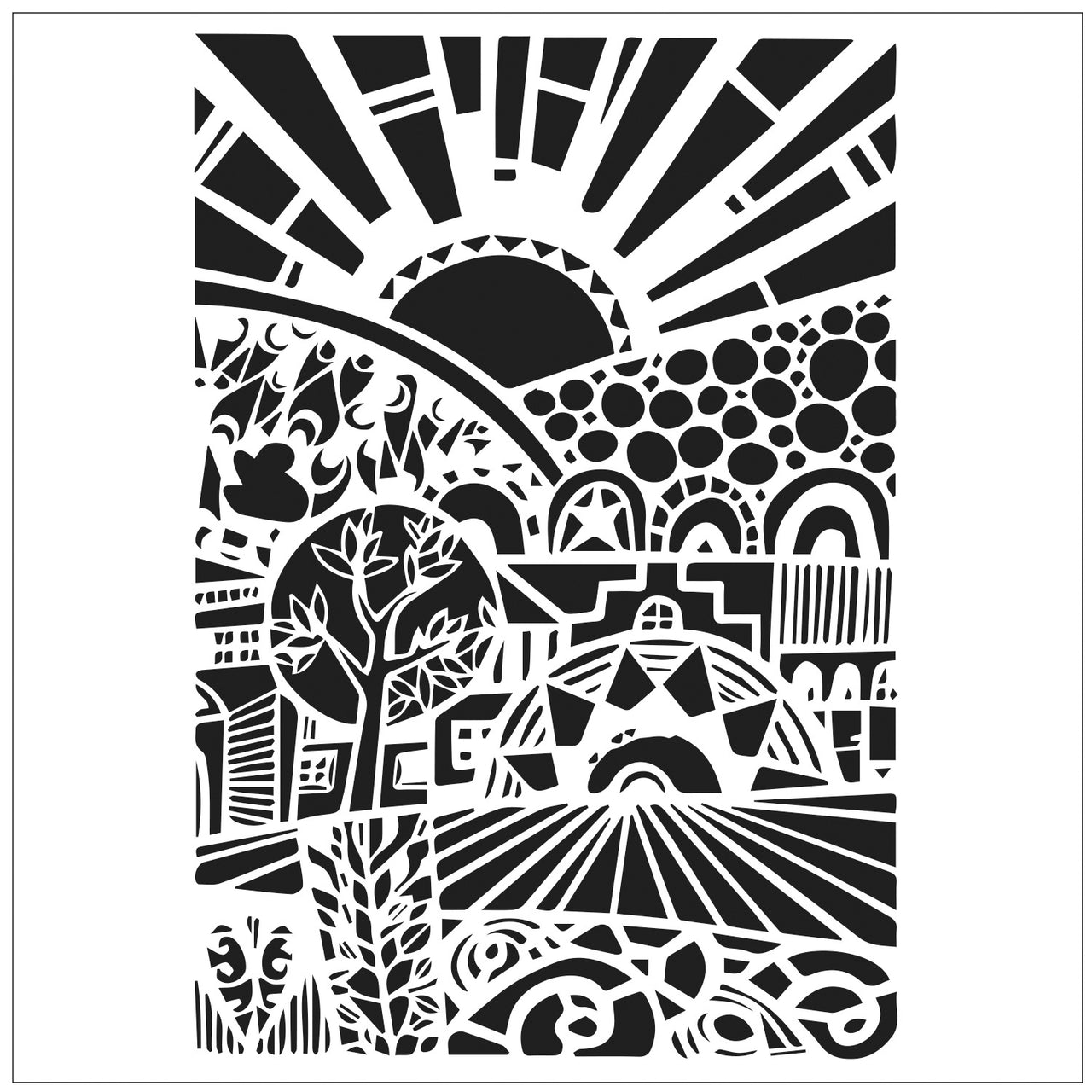 The Crafter's Workshop Crafter's Workshop Template 6"X6" - Sun Valley