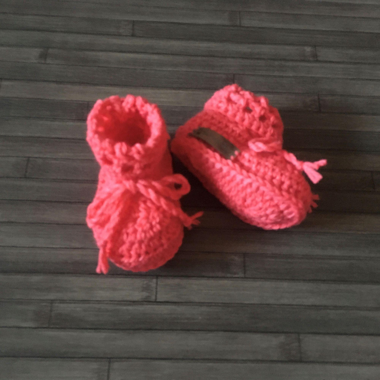 Coral Baby Booties