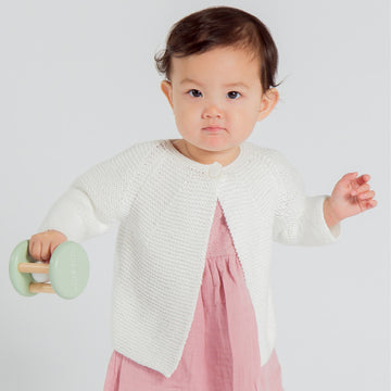Paulina Cardigan - Knitting Pattern For Babies in MillaMia Naturally Baby Soft by MillaMia