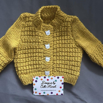 Zachariya Baby Cardigan Knitting Pattern Newborn-3 years approx
