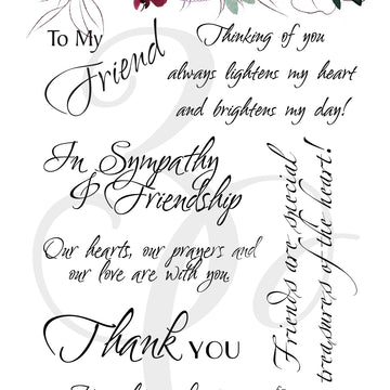 Colorado Craft Company Clear Stamps 4"X6" - Friendship Greetings-Savvy Sentiments