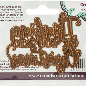 Creative Expressions Festive Craft Dies By Sue Wilson - Mini Expressions-Thinking Of You At Xmas