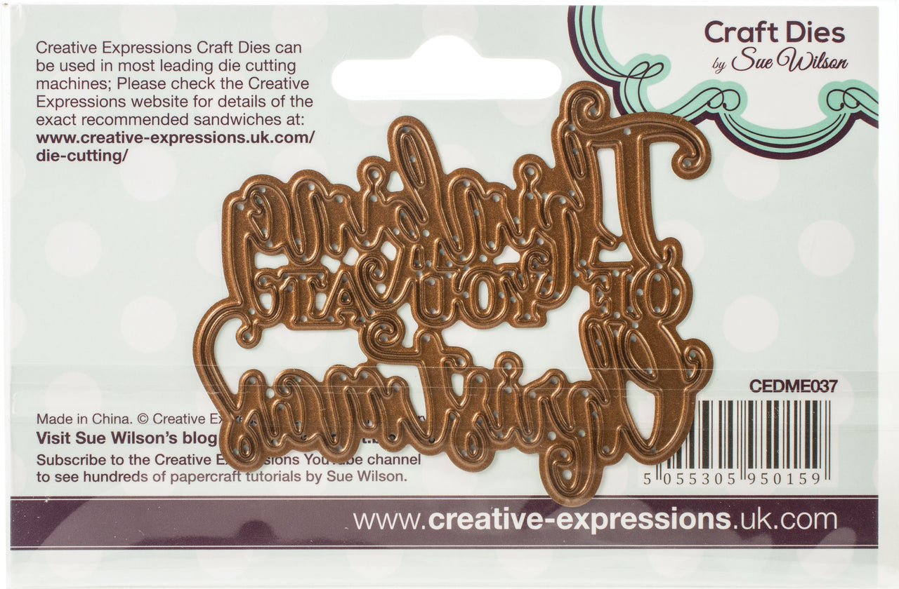 Creative Expressions Festive Craft Dies By Sue Wilson - Mini Expressions-Thinking Of You At Xmas