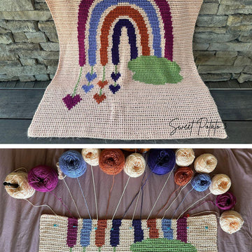 Rainbow Boho Baby Blanket