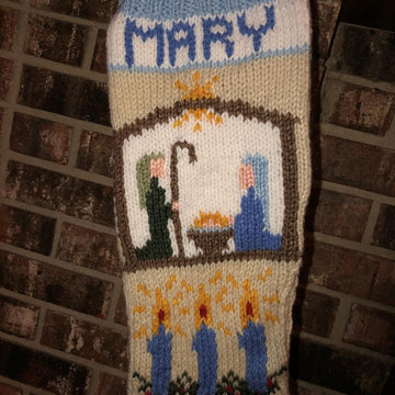 Manger Nativity Stocking