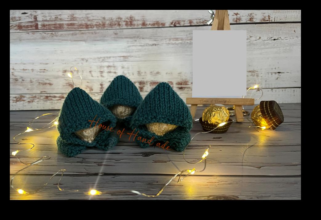 Hooded Cloak Ferrero Rocher Cover Knitting Pattern
