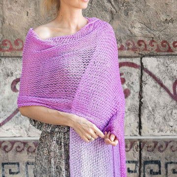 Knitting Pattern Summer Cotton Mesh Shawl