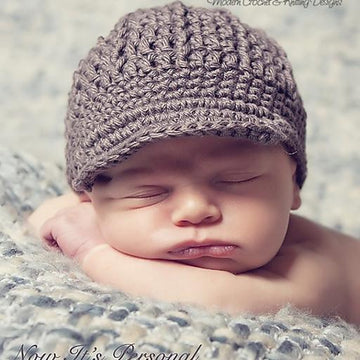 Ribbed Newsboy Visor Hat Crochet Pattern 108