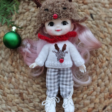 Tiny Christmas sweater for Obitsu11