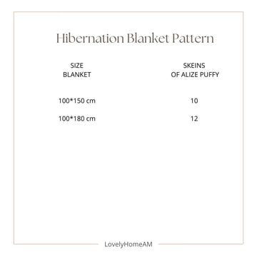 Hibernation Blanket Pattern
