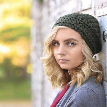 The Lil Puff Beanie with Messy Bun Option 049