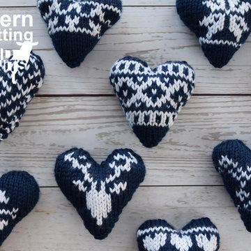 Knit Fair Isle Hearts